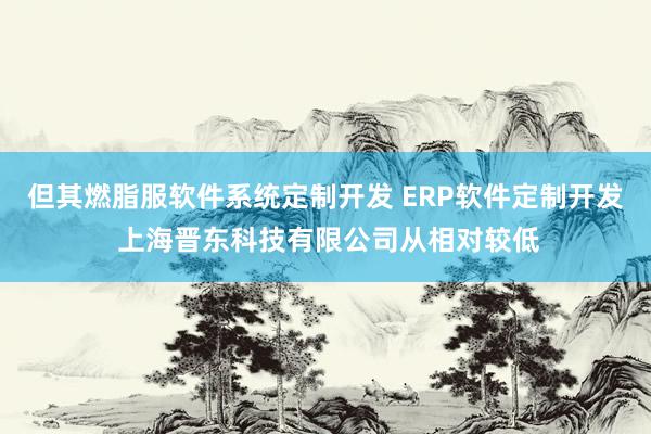 但其燃脂服软件系统定制开发 ERP软件定制开发 上海晋东科技有限公司从相对较低